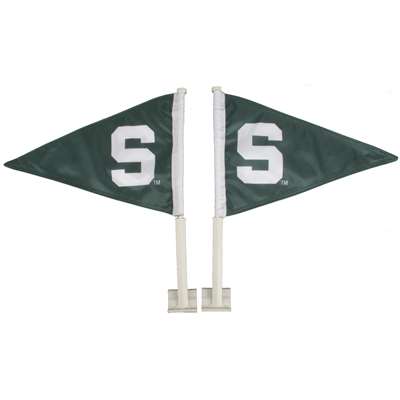 Michigan State Spartans Premium Car Flag - Set of 2