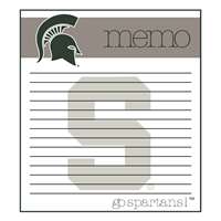 This 2 pack of memo pads features a team logo with a team color header that says Memo on each page. The body of the pad has lines and has a team logo in the background. Each pad contains 50 pages. (2 pack of 50each). Measures 4.5 inches wide by 5 inches t