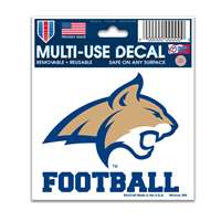 Montana State Bobcats Decal 3" X 4" - Football