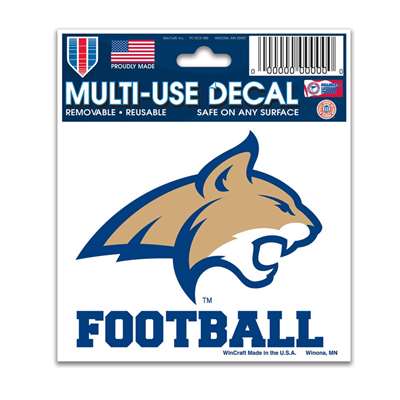 Montana State Bobcats Decal 3" X 4" - Football