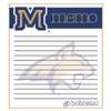 This 2 pack of memo pads features a team logo with a team color header that says Memo on each page. The body of the pad has lines and has a team logo in the background. Each pad contains 50 pages. (2 pack of 50each). Measures 4.5 inches wide by 5 inches t