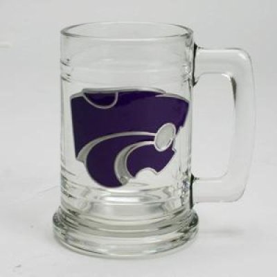 Kansas State 16oz Glass Tankard