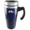 Mississippi Rebels Engraved 16oz Stainless Steel Travel Mug - Blue