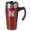 Nebraska Cornhuskers Engraved 16oz Stainless Steel Travel Mug - Red