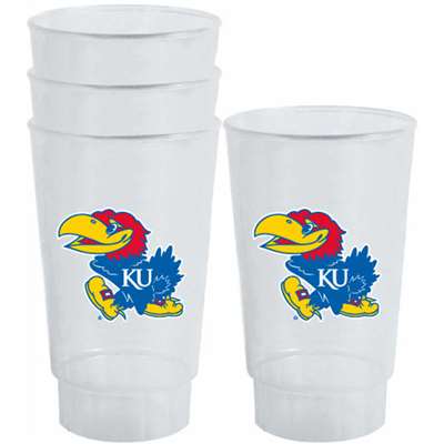 Kansas Jayhawks Plastic Tailgate Cups - Set Of 4