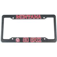 Montana Grizzlies Plastic License Plate Frame