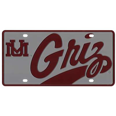 Montana Grizzlies Full Color Mega Inlay License Plate