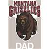 Montana Grizzlies Transfer Decal - Dad