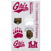 Montana Grizzlies Temporary Tattoos