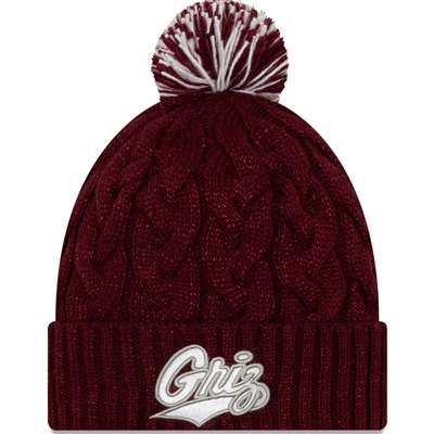 Montana Grizzlies New Era Women's Cozy Cable Knit Beanie