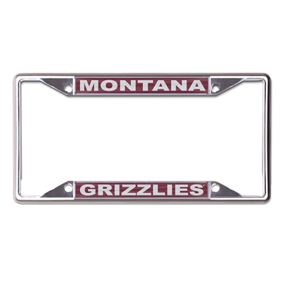 Montana Grizzlies Metal Inlaid Acrylic License Pla