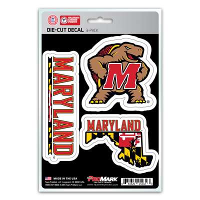 Maryland Terrapins Decals - 3 Pack