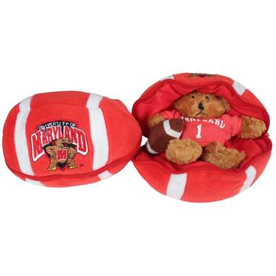 Maryland Terrapins Stuffed Bear in a Ball - Football