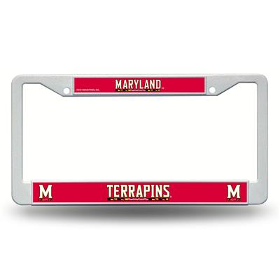 Maryland Terrapins White Plastic License Plate Frame