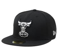 Chicago Bulls New Era 5950 Fitted Hat - Black/Whit