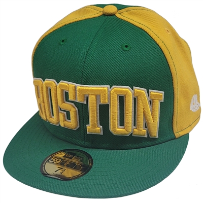 Boston Celtics New Era 5950 Fitted Hat - Green/Yel