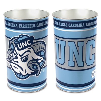 North Carolina Tar Heels Metal Wastebasket