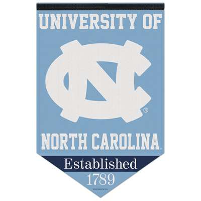 North Carolina Tar Heels Chevron Premium Felt Banner - 17" X 26"