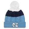 North Carolina Tar Heels New Era Women's Layered Up Pom Knit Beanie