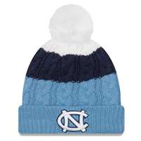 North Carolina Tar Heels New Era Women's Layered Up Pom Knit Beanie