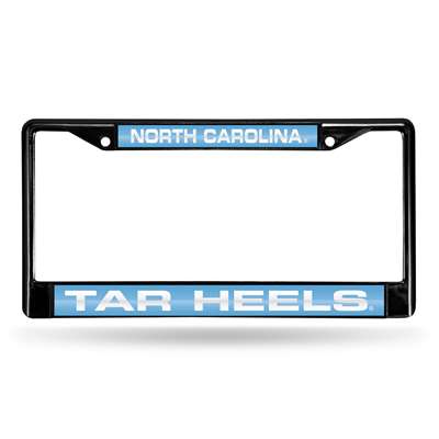 North Carolina Tar Heels Inlaid Acrylic Black License Plate Frame