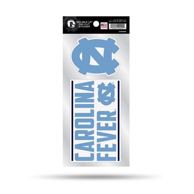 North Carolina Tar Heels Double Up Die Cut Decal Set