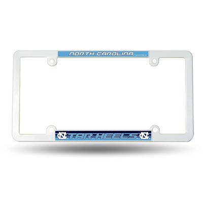 North Carolina Tar Heels White Plastic License Plate Frame