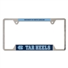 North Carolina Tar Heels Metal Chrome License Plat