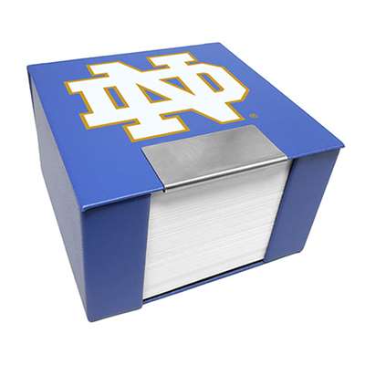 Notre Dame Fighting Irish Leather Memo Cube Holder