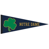 Notre Dame Fighting Irish Premium Pennant - 12" X 30" - Clover