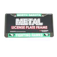 North Dakota Fighting Sioux Metal License Plate Frame W/domed Insert