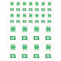 North Dakota Fighting Sioux Small Sticker Sheet - 2 Sheets