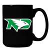 North Dakota Fighting Hawks 15oz Black Ceramic Mug