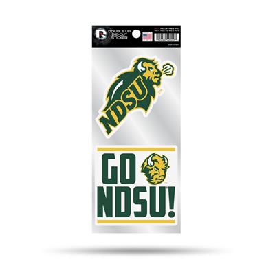 North Dakota State Bison Double Up Die Cut Decal Set