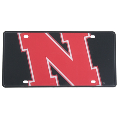 Nebraska Cornhuskers Full Color Mega Inlay License Plate