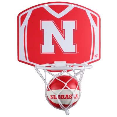 Nebraska Cornhuskers Mini Basketball And Hoop Set