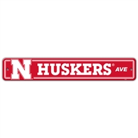 Nebraska Cornhuskers Plastic Street Sign