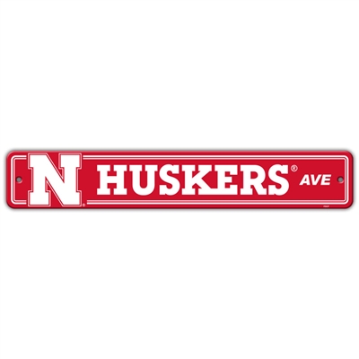 Nebraska Cornhuskers Plastic Street Sign