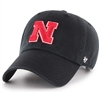 Nebraska Cornhuskers '47 Brand Clean Up Adjustable Hat - Black