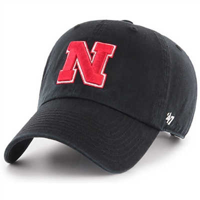 Nebraska Cornhuskers '47 Brand Clean Up Adjustable Hat - Black