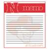 This 2 pack of memo pads features a team logo with a team color header that says Memo on each page. The body of the pad has lines and has a team logo in the background. Each pad contains 50 pages. (2 pack of 50each). Measures 4.5 inches wide by 5 inches t