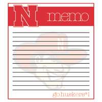 This 2 pack of memo pads features a team logo with a team color header that says Memo on each page. The body of the pad has lines and has a team logo in the background. Each pad contains 50 pages. (2 pack of 50each). Measures 4.5 inches wide by 5 inches t