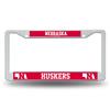 Nebraska Cornhuskers White Plastic License Plate Frame