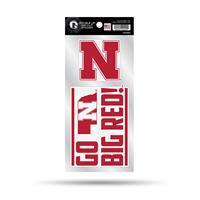 Nebraska Cornhuskers Double Up Die Cut Decal Set