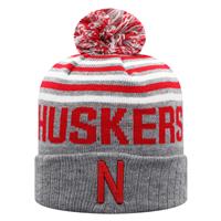 Nebraska Cornhuskers Tide Top of the World Ensuing Cuffed Knit Beanie