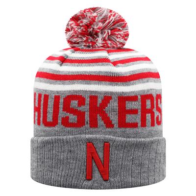 Nebraska Cornhuskers Tide Top of the World Ensuing Cuffed Knit Beanie