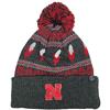 Nebraska Cornhuskers Zephyr Carousel Pom Knit Bean