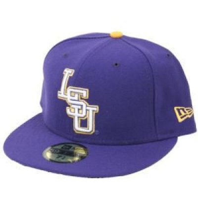 Lsu New Era 59fifty Fitted Hat - Purple