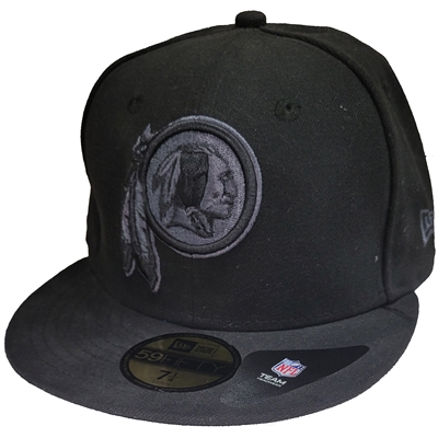 Washington Redskins New Era 5950 Fitted Hat - Blac