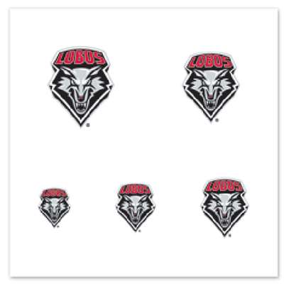 New Mexico Lobos Fingernail Tattoos - 4 Pack